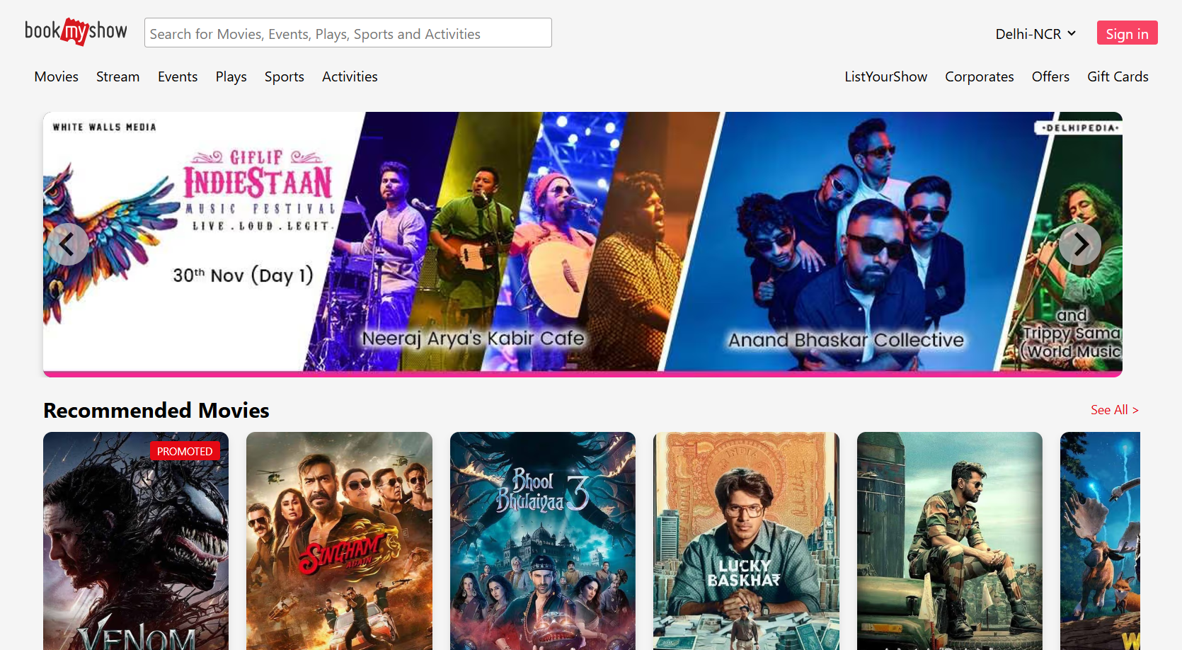 BookMyShow Clone